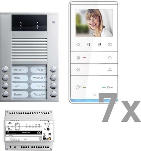 TCS Tür Control Videosprechanlgenset color 7 Tasten AP,Freispr. PVE16070-0010