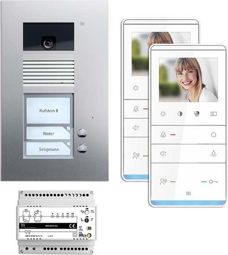 TCS Tür Control Videosprechanlgenset color 2 Tasten UP,Freispr. PVU17020-0010