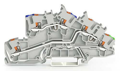 WAGO GmbH & Co. KG Installationsetagenklemme 2,5 mm² mit Drücker 2203-7646