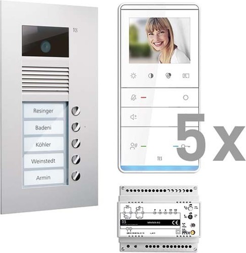 TCS Tür Control Videosprechanlgenset color 5 Tasten UP,Freispr. PVU17050-0010