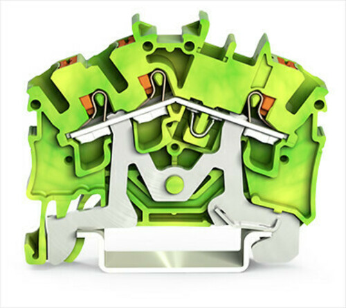 WAGO GmbH & Co. KG 3-LeiterSchutzleiterklemme mit Drücker,2,5 mm² 2202-6307