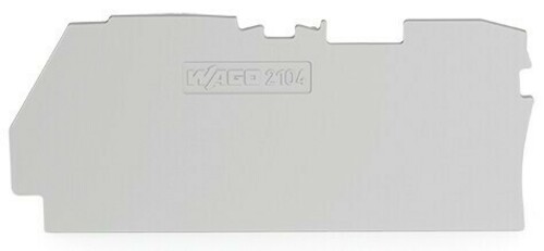 WAGO GmbH & Co. KG Abschlussplatte 1 mm, grau 2104-1291