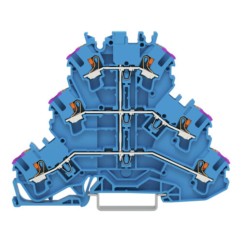 WAGO GmbH & Co. KG Dreistockklemme 6-Leiter, blau 2202-3209