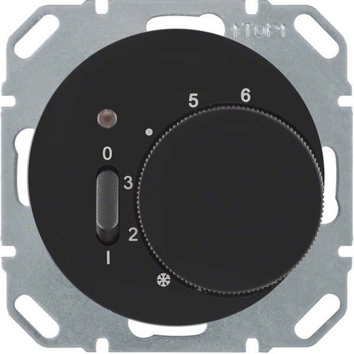 Berker Temperaturregler sw/gl Öffner/Zentralstück 20302045