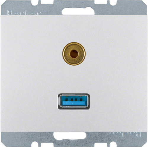 Berker USB/3,5mm Audio Steckdose Alu 3315397003