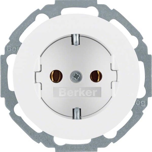 Berker SCHUKO-Steckdose pows/gl 41452089