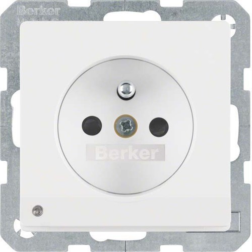 Berker Steckdose pows/gl m.Schutzkontaktstift 6765106089