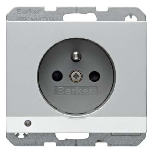 Berker Steckdose Alu m.Schutzkontaktstift 6765107003