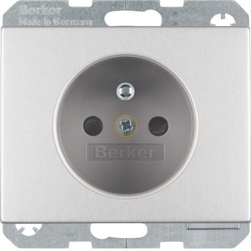 Berker Steckdose Alu m.Schutzkontaktstift 6768757003