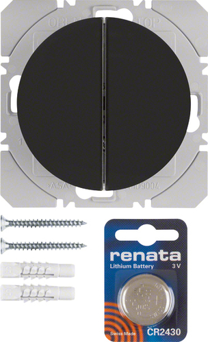 Berker KNX-Funk Wandsender 2-fach ch schwarz glänzend 85656231