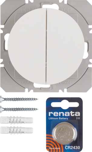Berker KNX-Funk Wandsender 2-fach ch polarweiß glänzend 85656239