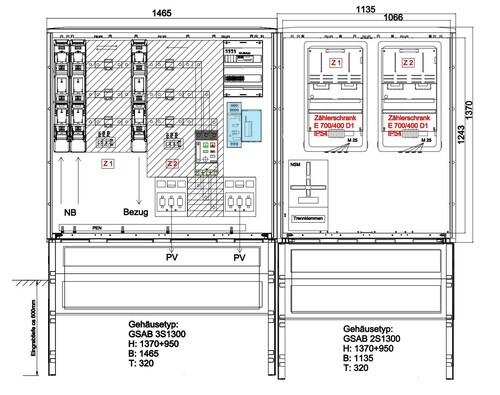 GSAB Elektrotechnik Wandlermessung eon Mitte 630A 12.W630.AR-01Ei