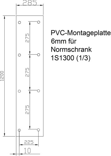 GSAB Elektrotechnik 1/3-Montageplatte für 1S1300 1M1-3-1300
