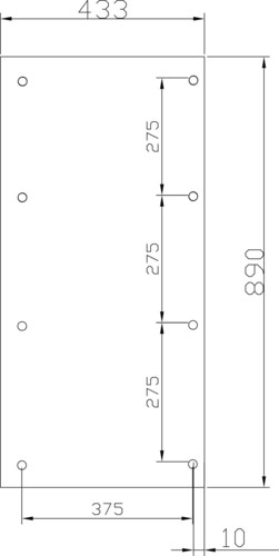 GSAB Elektrotechnik 2/3-Montageplatte für 1S1000 1M2-3-1000