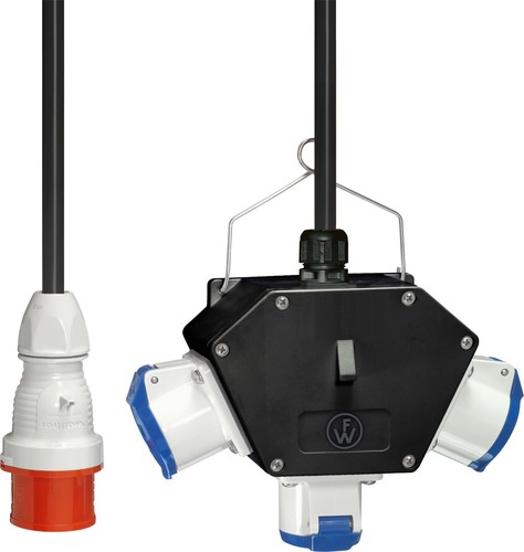 Walther Werke Vollgummi X-BoxX 16A, 3 CEE-Abgänge 64X4902