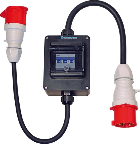 Walther Werke CEE Adapter-Leitung UniBox aus Vollgummi In:16A 64Z0101