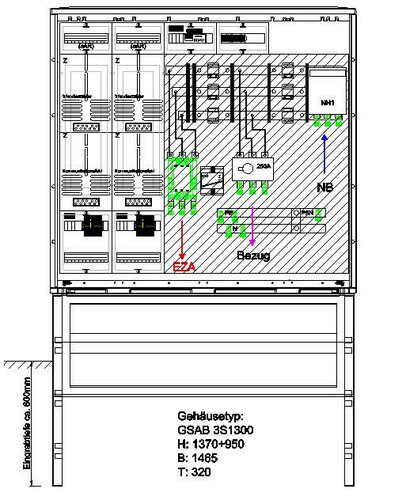 GSAB Elektrotechnik Wandlermessung EnbW 250A 25.W250.AR-01Ei