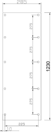 GSAB Elektrotechnik 1/3-Montageplatte für 2S1300 2M1-3-1300