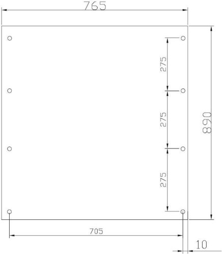 GSAB Elektrotechnik 2/3-Montageplatte für 1S1000 2M2-3-1000