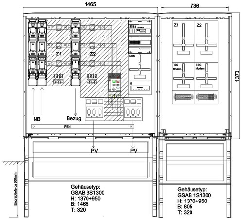 GSAB Elektrotechnik Wandlermessung HSE (HEAG) 630A 48.W630.AR01Ei