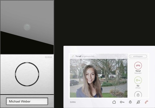 Gira Wohnungsstation EFH-Paket Video AP7 edelstahl 2431920