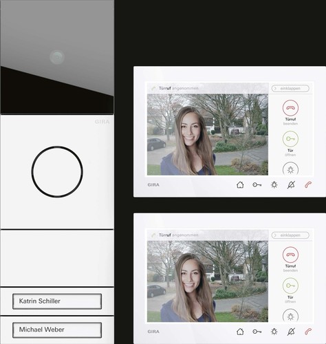 Gira Wohnungsstation ZFH-Paket Video AP7 Verk.weiß 2432902
