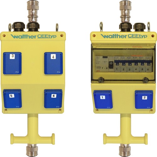 Walther Werke Hängesteckdosenkombination 32A 6 MCBs 6H40003LA