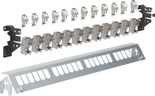 Hager Patch-Panel 24-fach mit 12xRJ45-Modulen FZ24MM