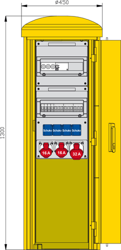 Walther Werke Pollersäule mit RCD TypA, 7 LS 83304510