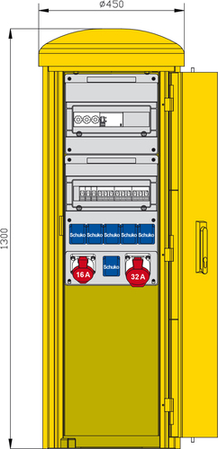 Walther Werke Pollersäule mit RCD TypA, 8 LS 83304530