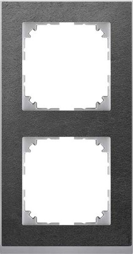 Merten Decor-Rahmen 2-fach Schiefer/aluminium MEG4020-3669
