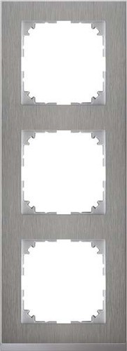 Merten Decor-Rahmen 3-fach Edelstahl/aluminium MEG4030-3646