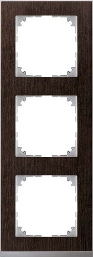 Merten Decor-Rahmen 3-fach Wenge/aluminium MEG4030-3671