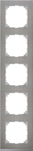 Merten Decor-Rahmen 5-fach Edelstahl/aluminium MEG4050-3646