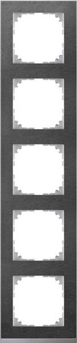 Merten Decor-Rahmen 5-fach Schiefer/aluminium MEG4050-3669
