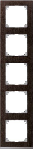 Merten Decor-Rahmen 5-fach Wenge/aluminium MEG4050-3671