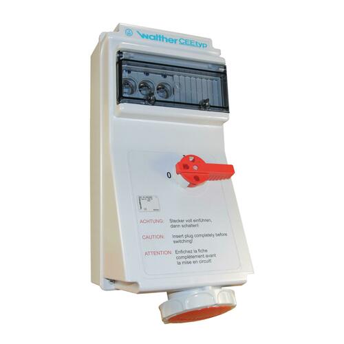 Walther Werke Wasserdichte Wandsteckdose 16A 3P 6h AL119306UN