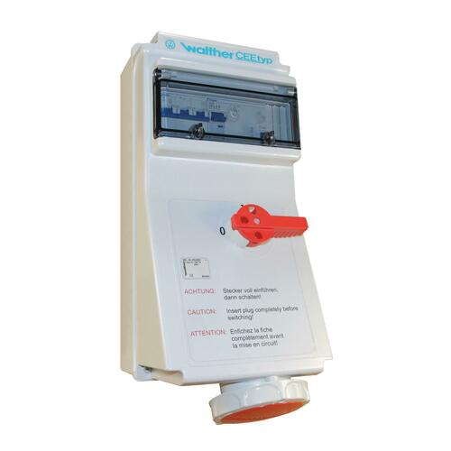 Walther Werke Wasserdichte Wandsteckdose 63A 5P 6h AL169TH