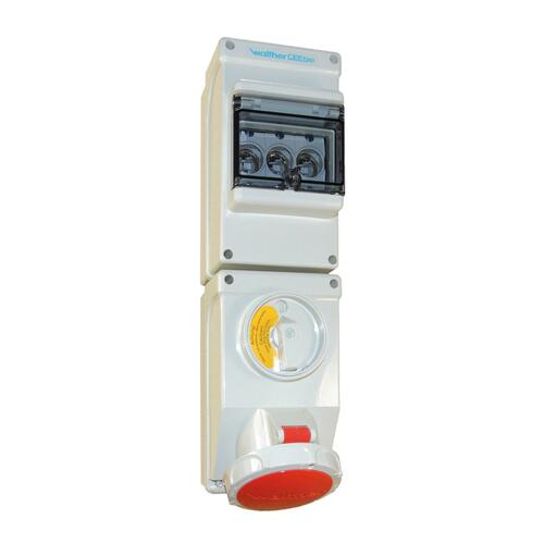 Walther Werke Wasserdichte Wandsteckdose 16A 4P 6h AU119406SN