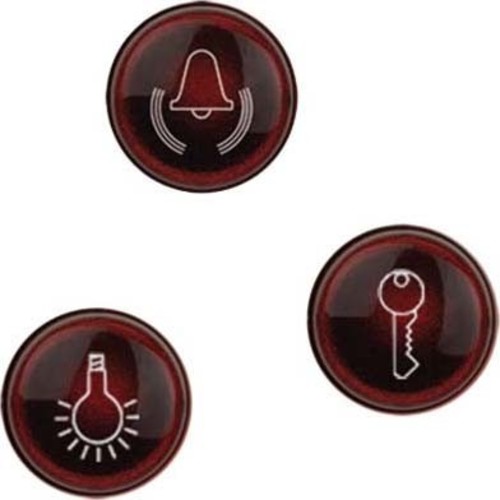 Elso Knopf rot bedruckt Symbol Schlüssel WDE011523