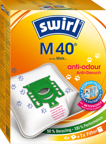 Swirl Staubbeutel für Miele M 40 Anti-Odour VE4