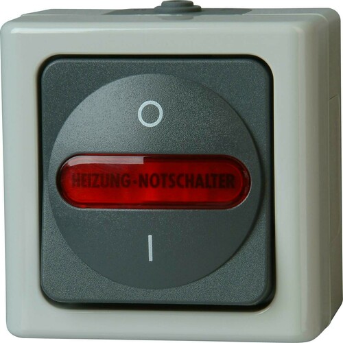 Kopp Heizungs-Notschalter AP grau 562356009