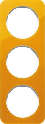 Berker Rahmen 3-fach orange tr./polws glz 10132339