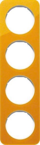 Berker Rahmen 4-fach orange tr./polws glz 10142339