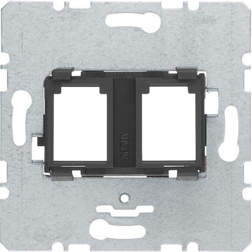 Berker Tragplatte 2-fach f. Modul-Einsätze schwarz 454202