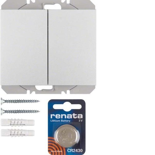 Berker KNX-Funk Wandsender 2-fach ch aluminium lackiert 85656277