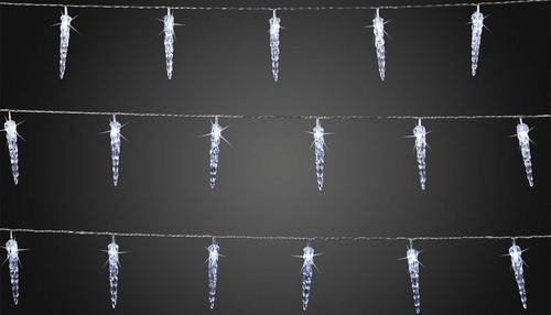 Hellum LED-Eiszapfen-Lichterkette 40-tlg. cws außen 564433