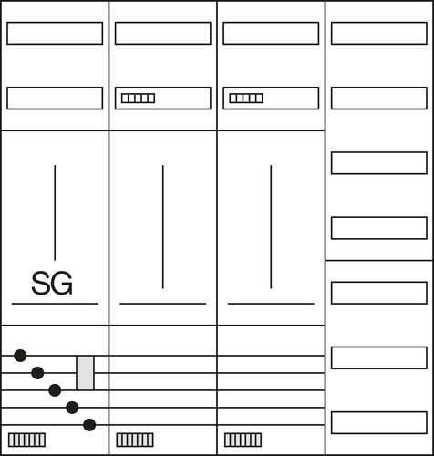Hager Komplettschrank, univers Z 2ZP/SG,1100x1050x205 ZB341X29N