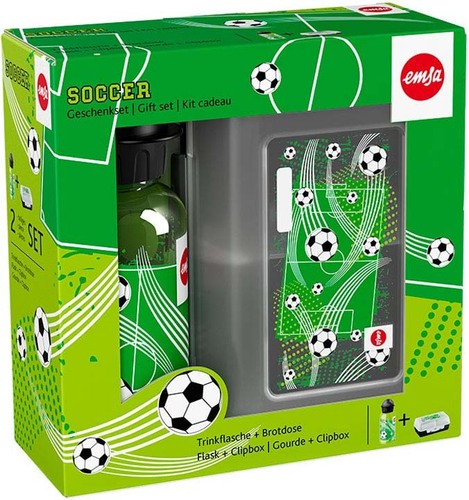 Emsa Trinkflasche+Brotdose TRITAN KIDS SET SOCCER