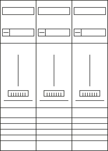 Hager Komplettfeld, univers Z 3ZP, H=1050mm,3-feld ZL34C4N